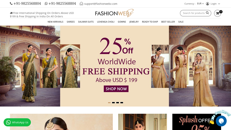 Buy Salwar Kameez, Lehenga Choli and Saree Online in USA, UK