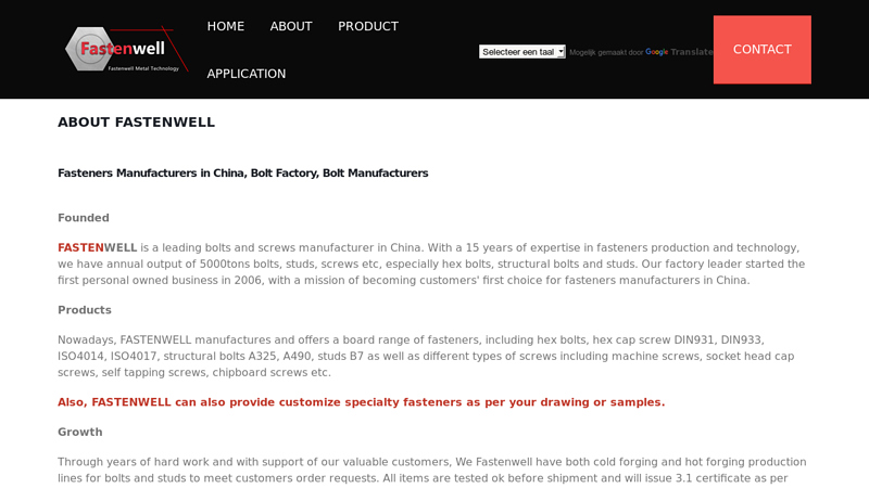 Image of Hex Bolt Manufacturer, China Bolt, Fastener manufacturer in China ...