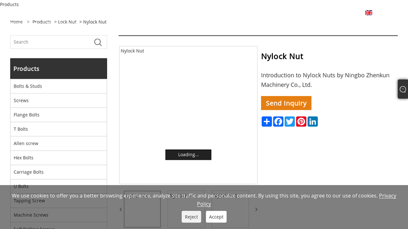 Image of China Nylock Nut Suppliers, Manufacturers