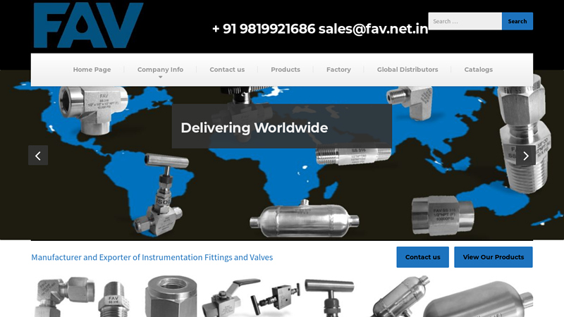 FAV -Fittings and Valves- Instrumentation ,High pressure & Hydraulics