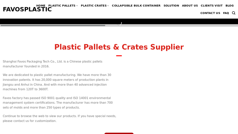 Image of Plastic Pallet Manufacturers and Supplier in China