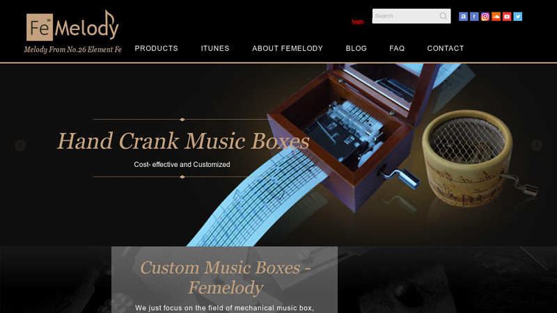 FeMelody Music Box,Music Box movements,Musical Box Mechanisms,Musical Toys Musical Mobile