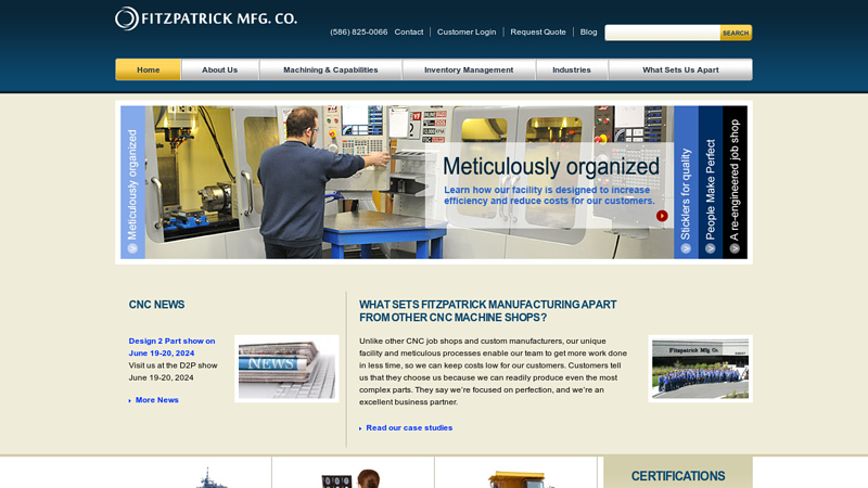 CNC Machining, Milling, Turning & Grinding | Fitzpatrick Manufacturing