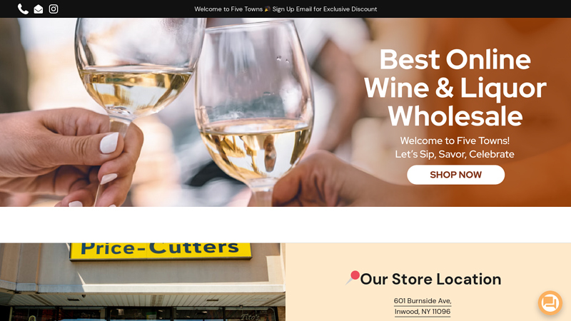 Five Towns Wines & Liquors | The Largest & Cheapest Local Liquor Store C Five Towns Wine & Liquor