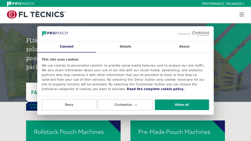 Horizontal Form-Fill-Seal Pouch Packaging Machines - Rollstock Pouches | FL Tecnics