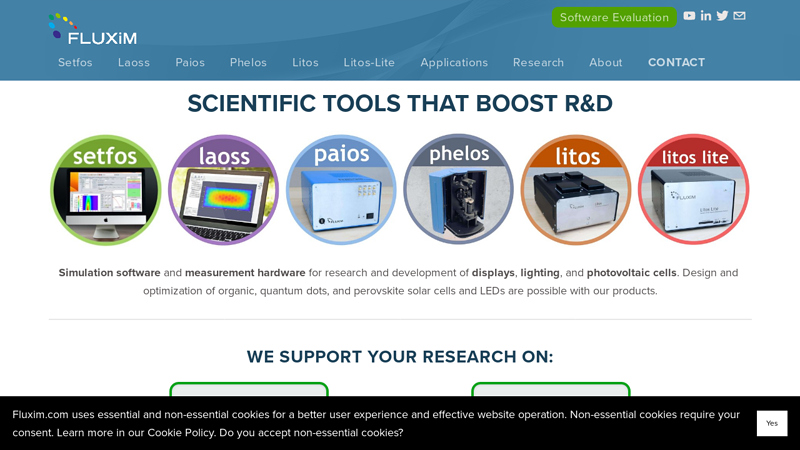 R&D Tools for OLEDs, Perovskite Solar Cells, and OPVs