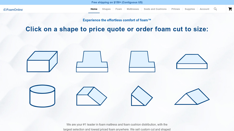 Custom Cut Foam, Foam Mattresses, Foam Cushions | FoamOnline