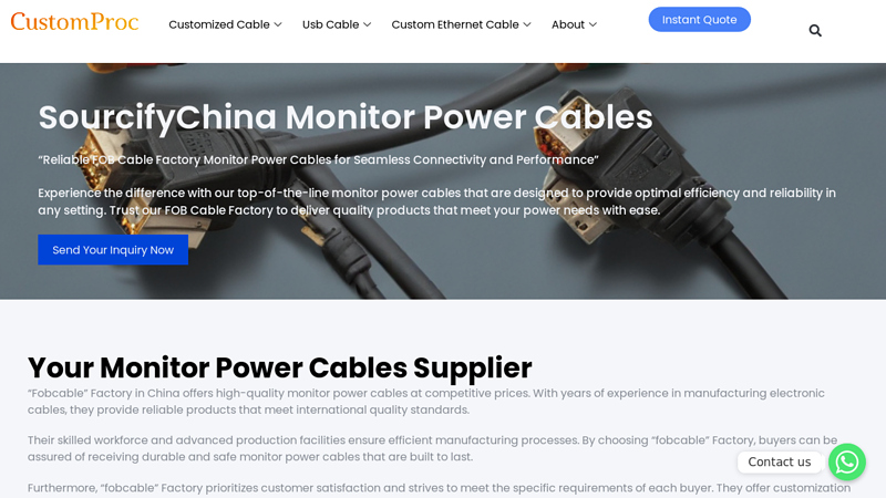 Image of Product monitor power cables Manufacturer in China.Your Reliable ...