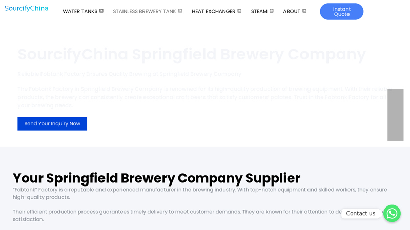 Image of Product springfield brewery company Manufacturer in China.Your Reliable ...