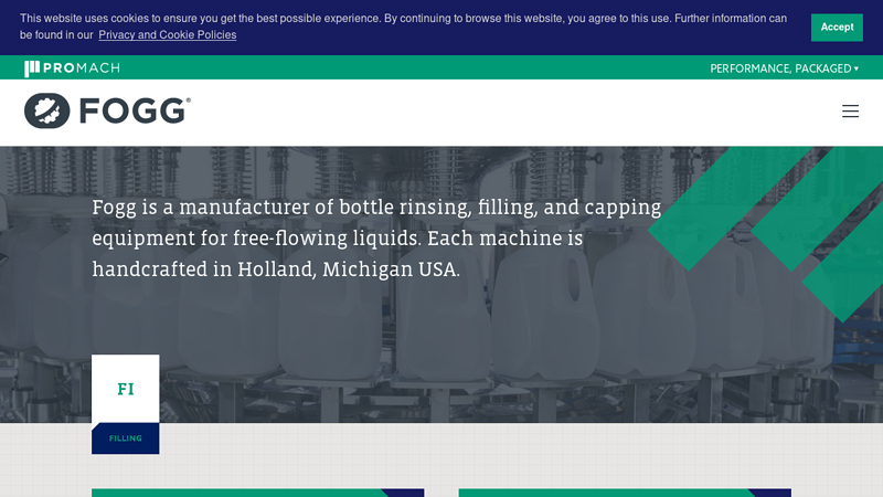 Filling Machines & Bottle Capping Equipment - Bottle Rinsing & Sanitizing | Fogg Filler