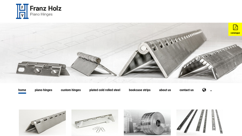 Franz Holz | The piano hinge company / continuous piano hinges / heavy load hinges / small and custom made hinges