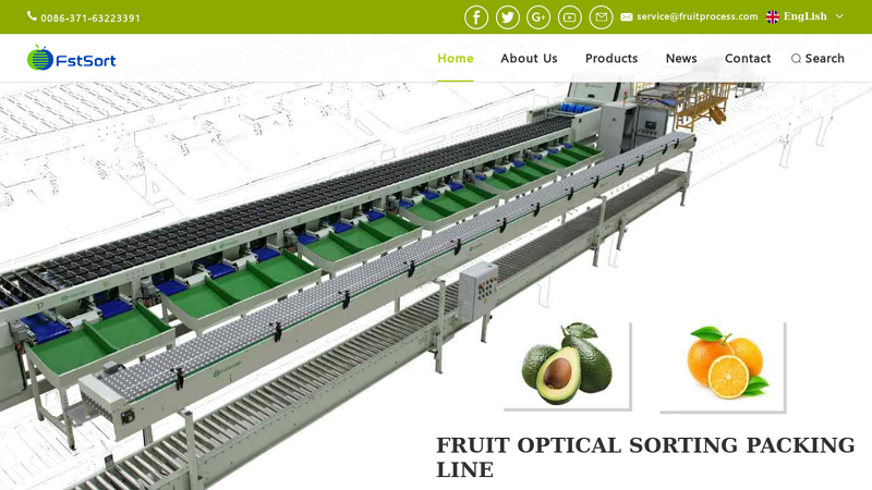 Fruit processing machine, vegetable sorter manufacturer