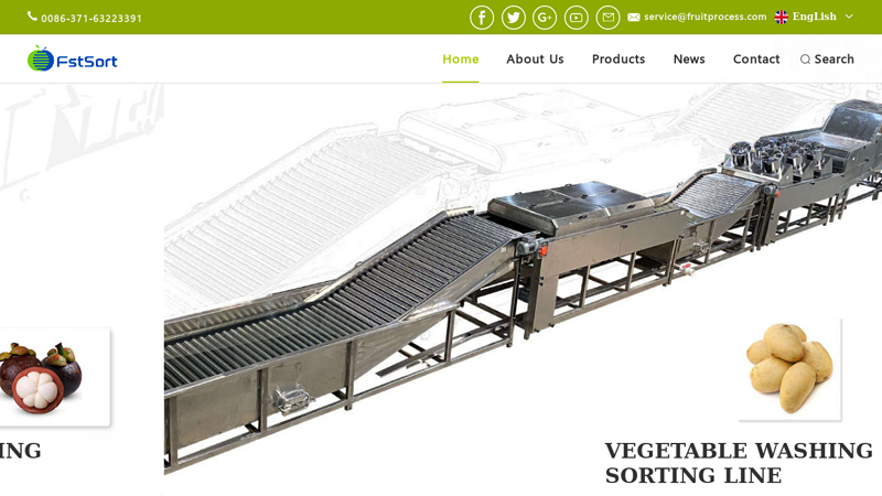 Image of Fruit processing machine, vegetable sorter manufacturer