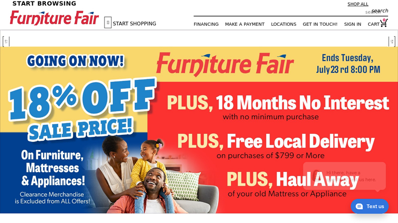 Furniture Fair - North Carolina | Jacksonville, Greenville, Goldsboro, New Bern, Rocky Mount, Wilmington NC