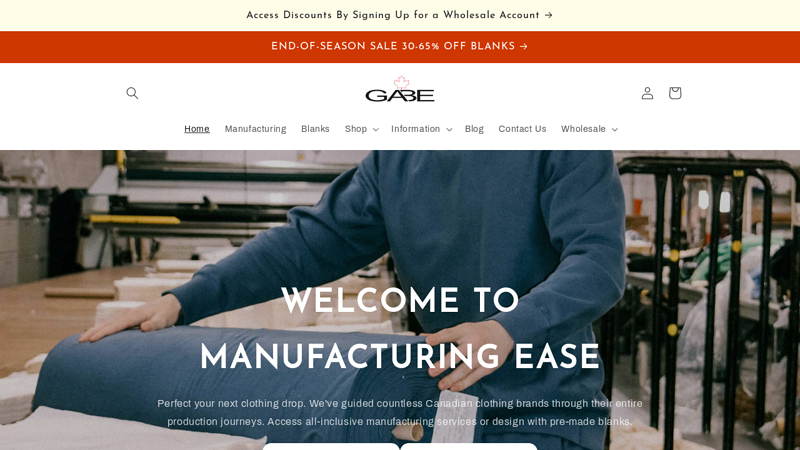 Gabe Clothing | Clothing Manufacture | Toronto Design, Cut and Sew