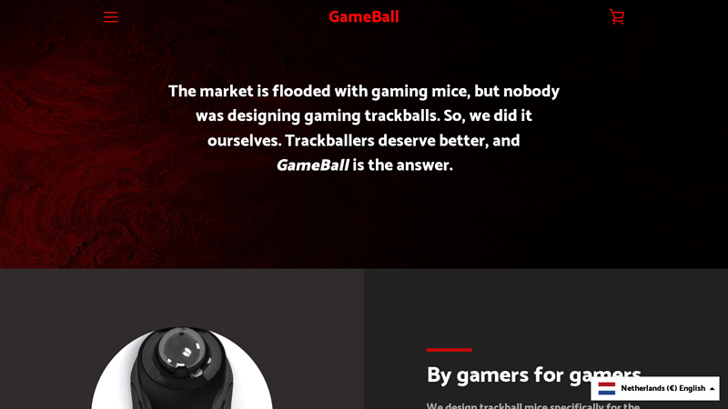 GameBall. The gaming trackball mouse.