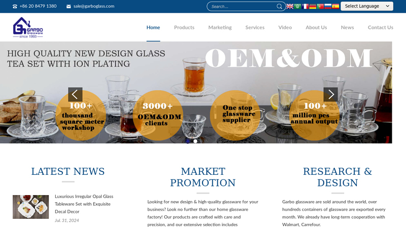 Glassware Manufacturers -Glassware Suppliers -Garbo Glassware