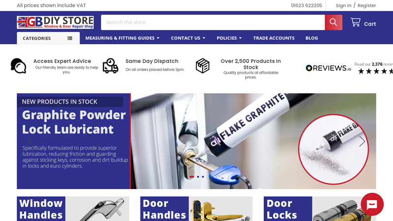 GB DIY Store - Supplier of uPVC Window & Door Repair Parts