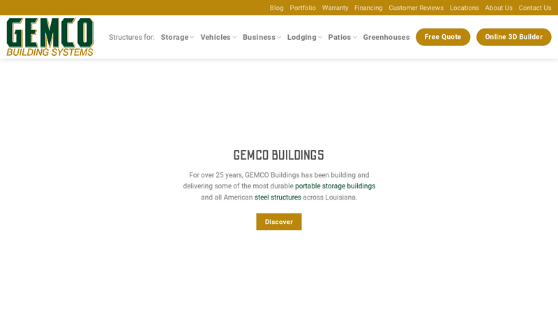 GEMCO Buildings | Portable Buildings, Sheds and Carports