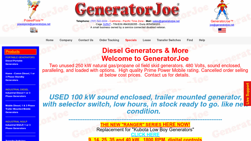 Diesel Generators, GeneratorJoe Inc