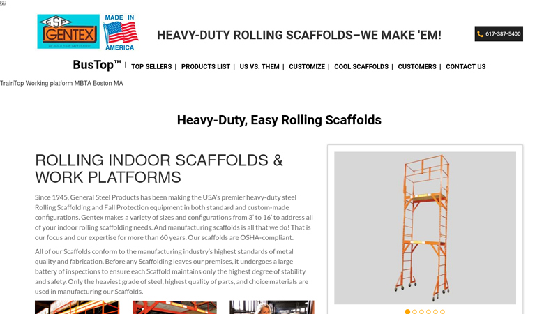 Indoor Scaffold Company - Portable Rolling Scaffolds | Gentex