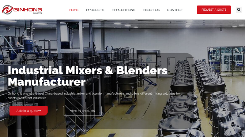 Industrial Mixer & Blender Manufacturer - Ginhong