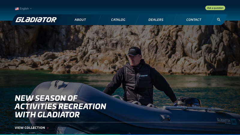 GLADIATOR official website: PVC inflatable boats and outboard motors