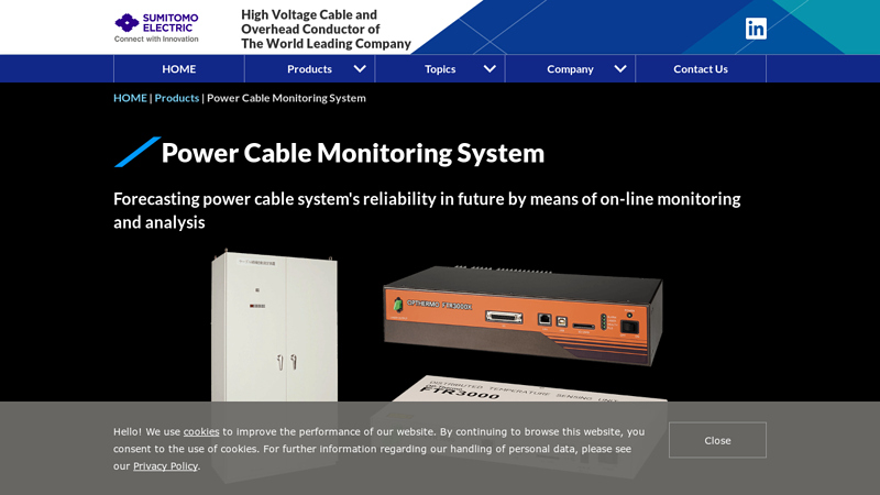 Image of Power Cable Monitoring System | Sumitomo Electric