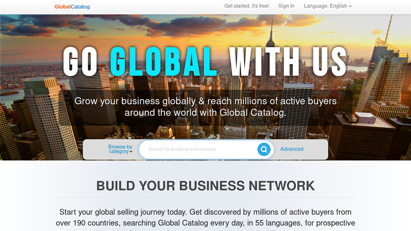 Global Catalog of products, services and companies. Register your business today!