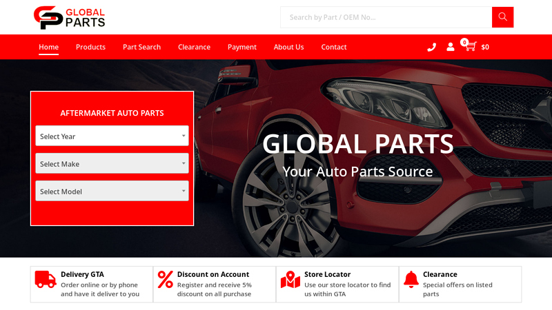 Global Parts - Auto Parts in GTA. Tel: 905-660-1395