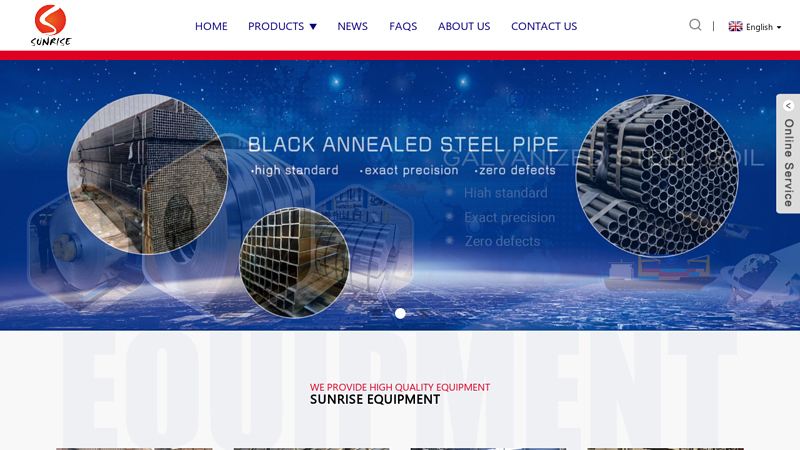 Erw Steel Pipe, Galvanized Steel Pipe, Steel Coils - Sunrise