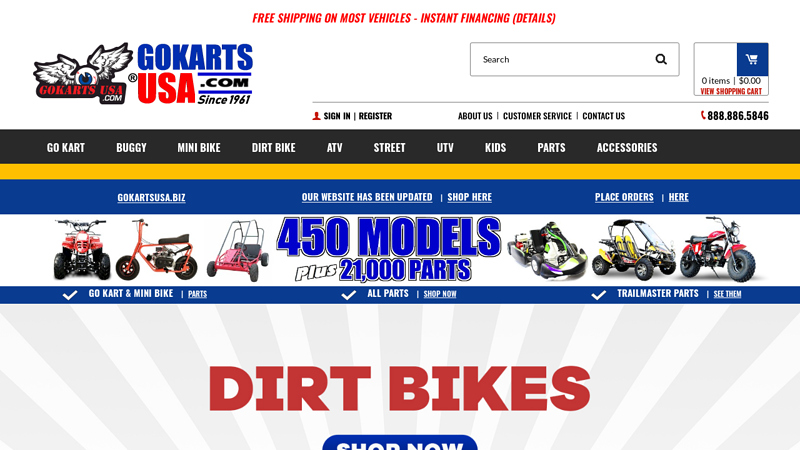 GoKarts USA? | Go Kart | Mini Bike | ATV | Dirt Bike | over 450 Models