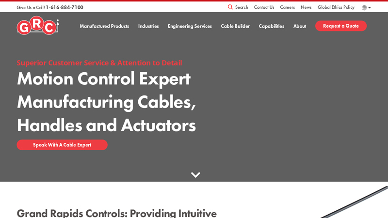 Mechanical Control Cable Manufacturer | Grand Rapids Controls