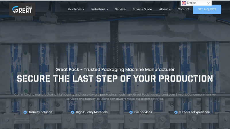 Reliable Packaging Machine Manufacturer | Great Pack