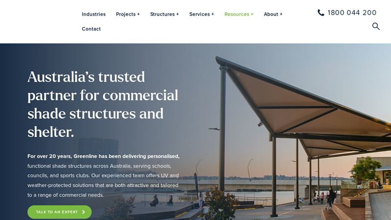 Commercial Shade Sails & Shade Structures Australia | Greenline