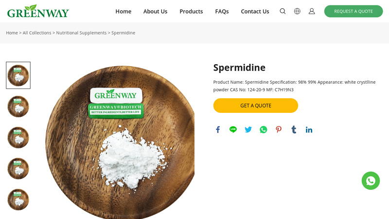 Image of Wholesale Spermidine Powder | China Suppliers & Manufacturers ...