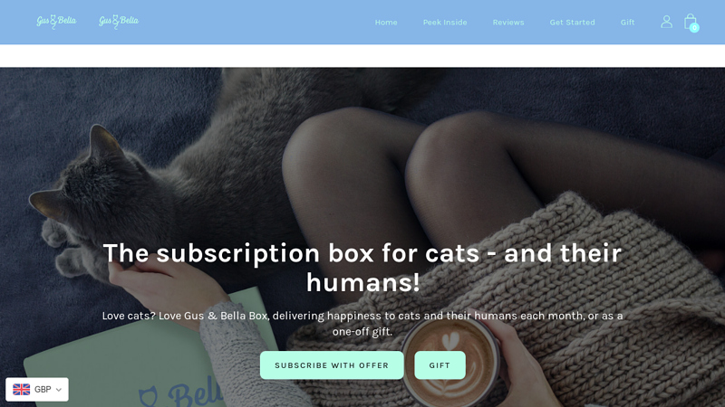 The subscription box for cats - and their humans! C Gus & Bella