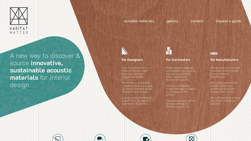 Habitat Matter | Sustainable Acoustic Design Materials