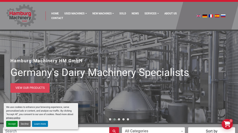 Hamburg Machinery HM GmbH Dairy Machinery Specialists