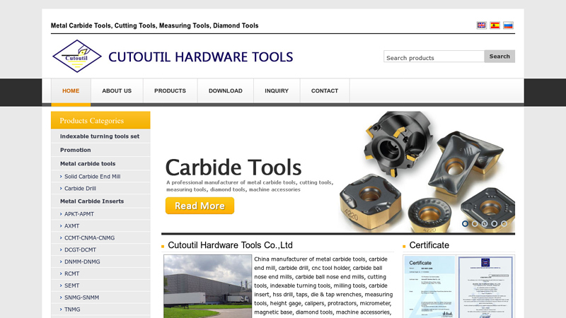 Metal Carbide Tools, Cutting Tools, Measuring Tools, Diamond Tools, Manufacturer, China | Cutoutil Hardware Tools