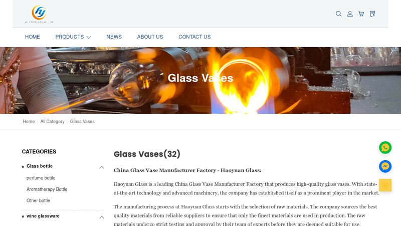 Image of China Glass Vase Manufacturer Factory