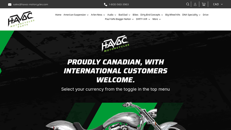 Havoc Motorcycles Online Parts Store C Havoc Parts