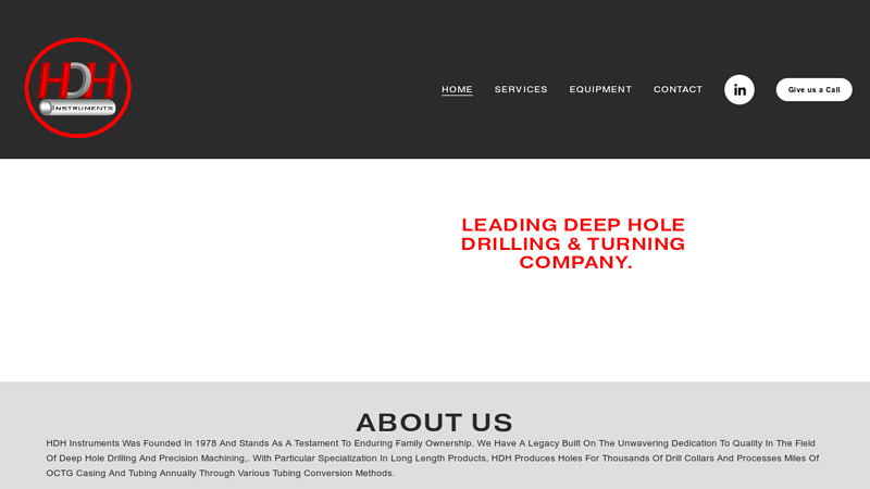 Deep Hole Drilling & Turning Company | HDH Instruments