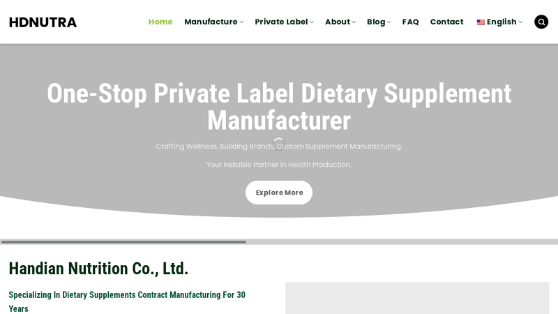 Private Label Supplement Manufacturer | Supplement Contract Manufacturing