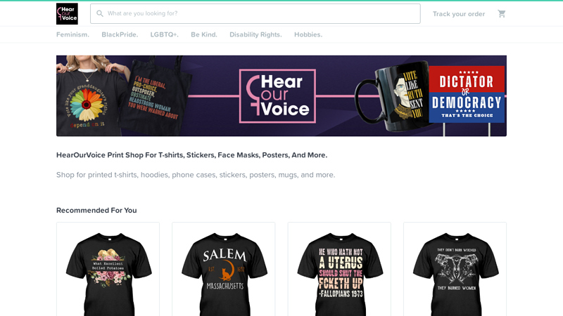 Hear Our Voice | Empowering Feminist Clothing