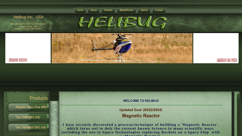 Helibug Gas RC Helicopters/UAV RC Helicopters/Custom Gearing/Transmission Designs/Axial Flux Alternators