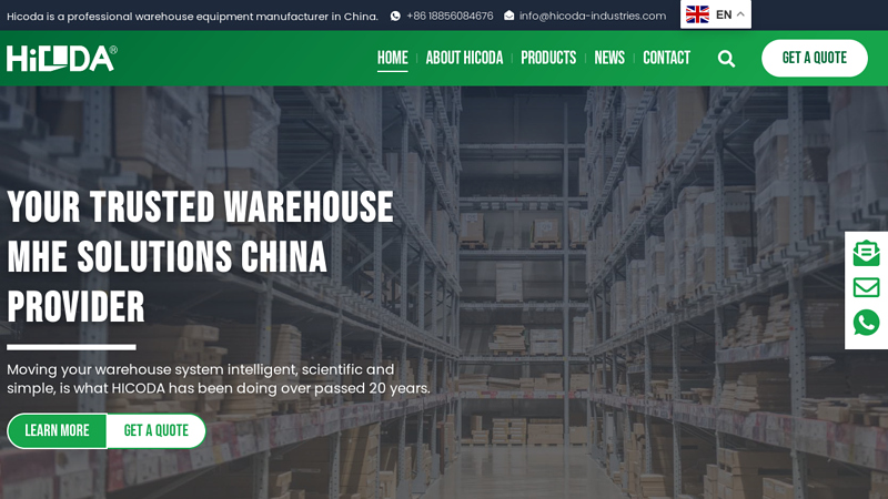 Warehouse MHE Solution China Manufacturer & Provider-HICODA