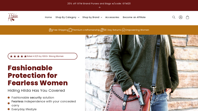 Hiding Hilda? Stylish Concealed Carry Purses, Backpacks, Slings & Mor C Hiding Hilda, LLC