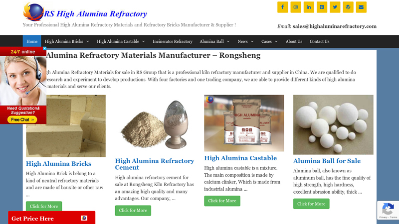 High Alumina Refractory Materials For Sale - RS Company