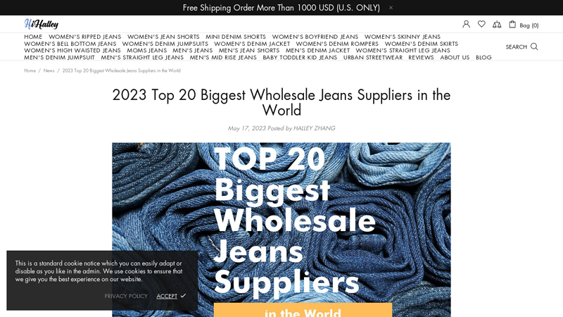 Image of 2023 Top 20 Biggest Wholesale Jeans Suppliers in the World